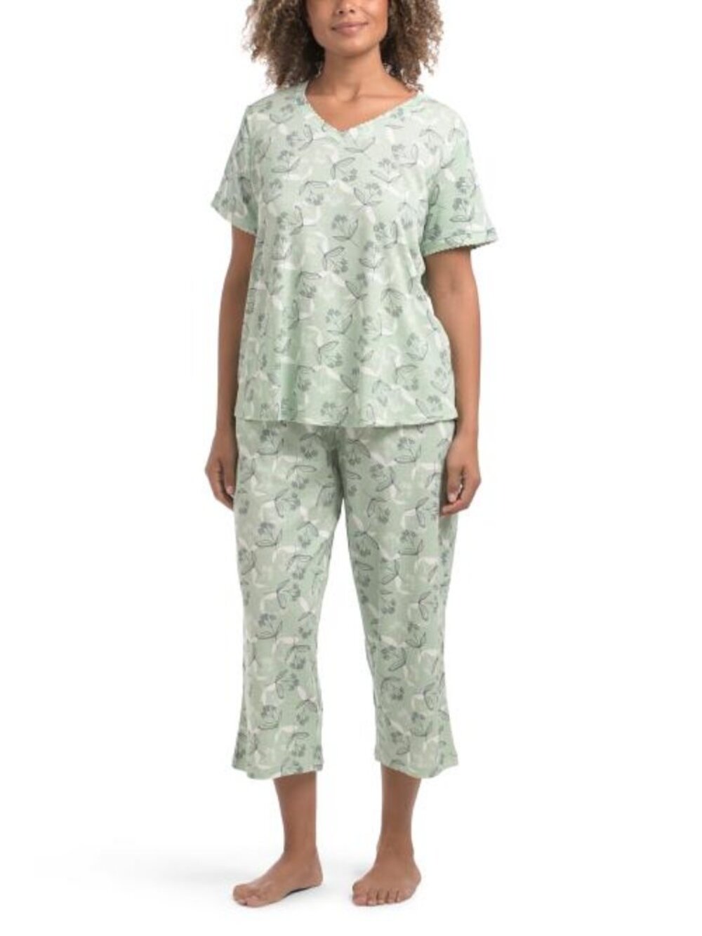 POPPY & CLAY 2pc Peace & Hope Top And Pants Pajama Set
